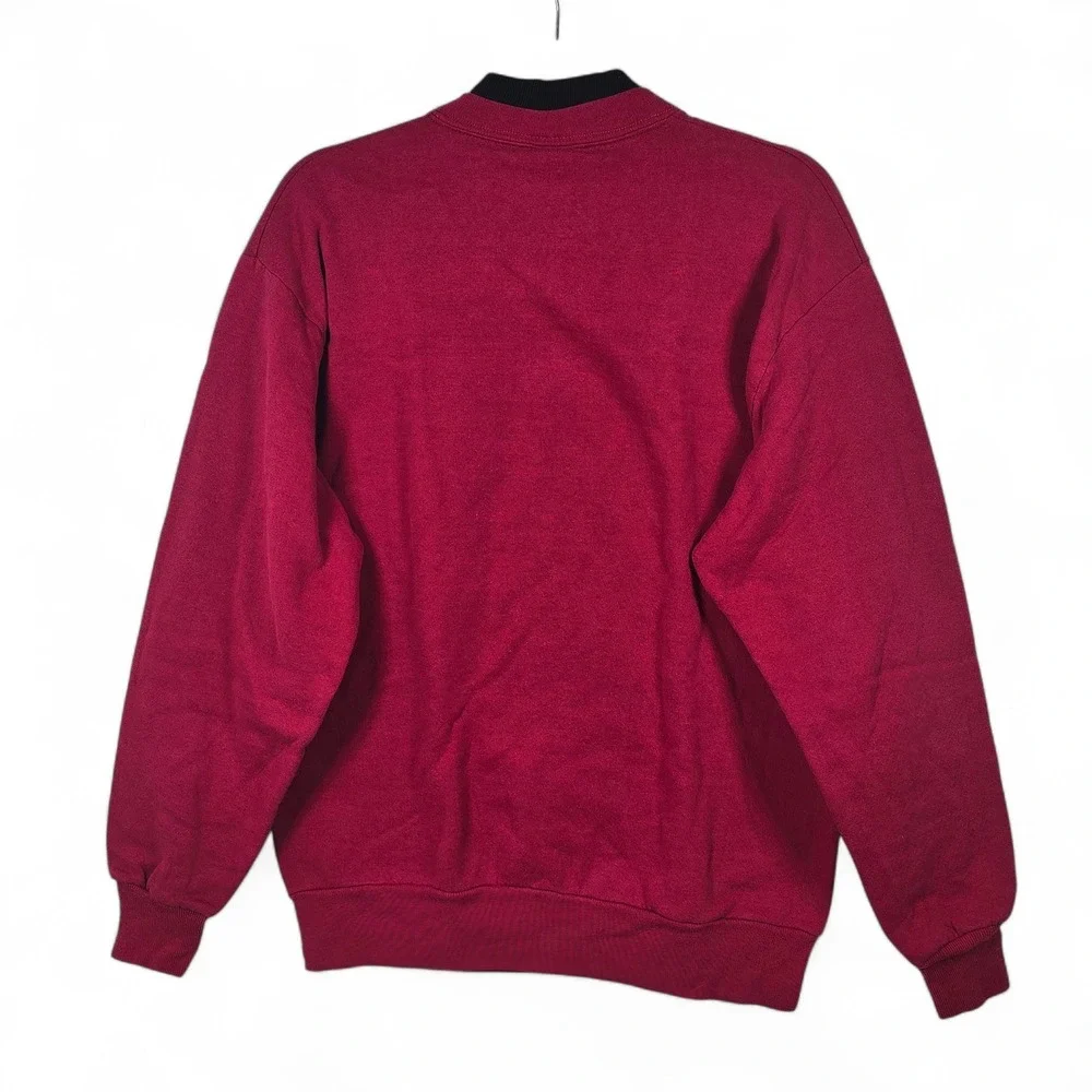 Vintage Calico Harbor Jerzees Red Bird Board Meeting Sweatshirt Medium USA Made